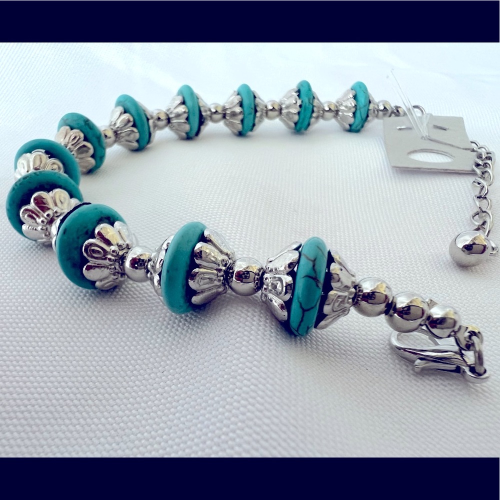 Turquoise Silver Bracelet Gift For Mother’s Day, Birthday, Graduation, Holidays
